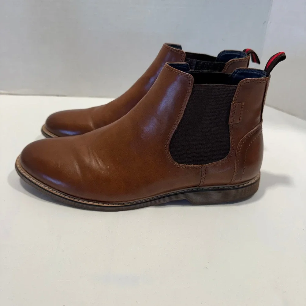 Steve Madden Chelsea Boots Pull On Elastic Mistro Goring Size 7 Brown